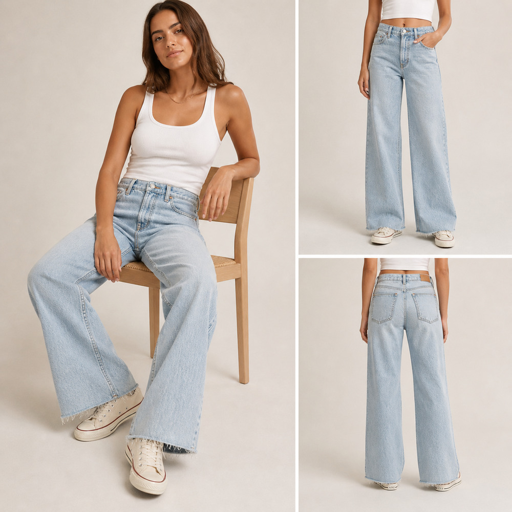 Abercrombie & Fitch Light Blue Straight Leg Jeans
